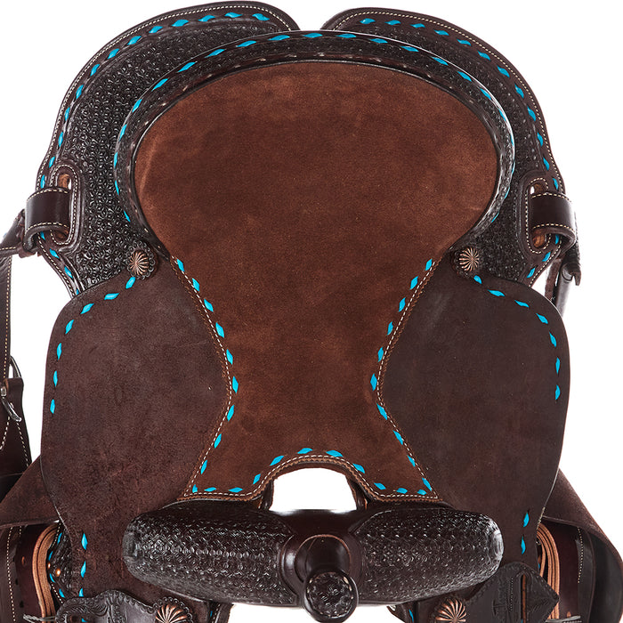 Scott Thomas Custom Saddles Chocolate Snowflake 15in Barrel Saddle