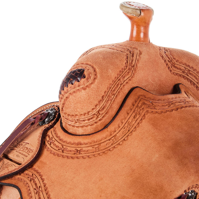 Scott Thomas Custom Saddles 15in Barbwire Tooled Rancher Saddle