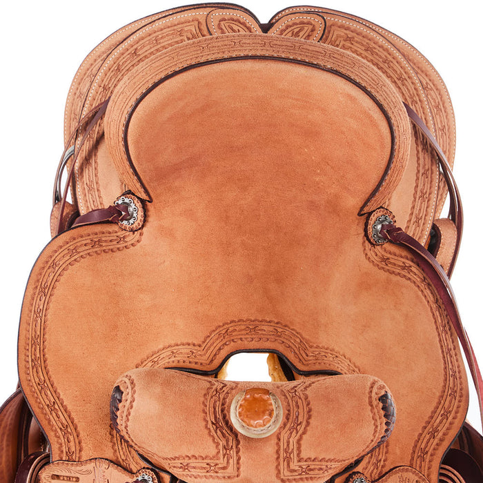 Scott Thomas Custom Saddles 15in Barbwire Tooled Rancher Saddle