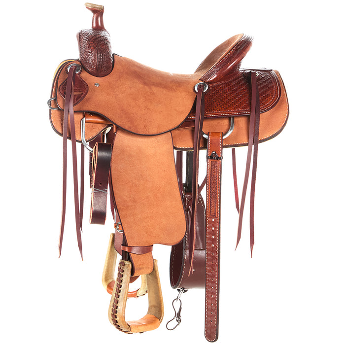 Scott Thomas Custom Saddles 16in 1/4 Breed Bamboo Stamp Rancher Saddle