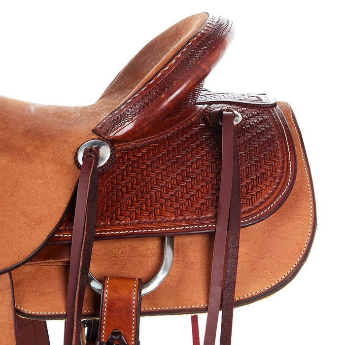 Scott Thomas Custom Saddles 16in 1/4 Breed Bamboo Stamp Rancher Saddle