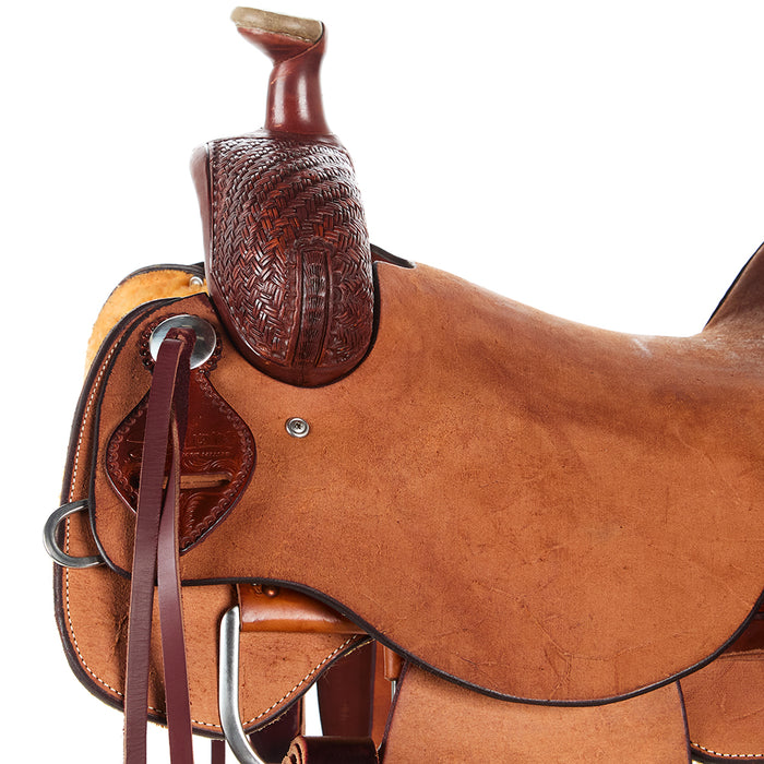 Scott Thomas Custom Saddles 16in 1/4 Breed Bamboo Stamp Rancher Saddle