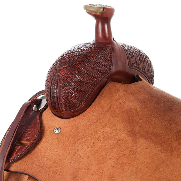 Scott Thomas Custom Saddles 16in 1/4 Breed Bamboo Stamp Rancher Saddle