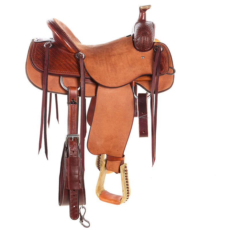 Scott Thomas Custom Saddles 16in 1/4 Breed Bamboo Stamp Rancher Saddle