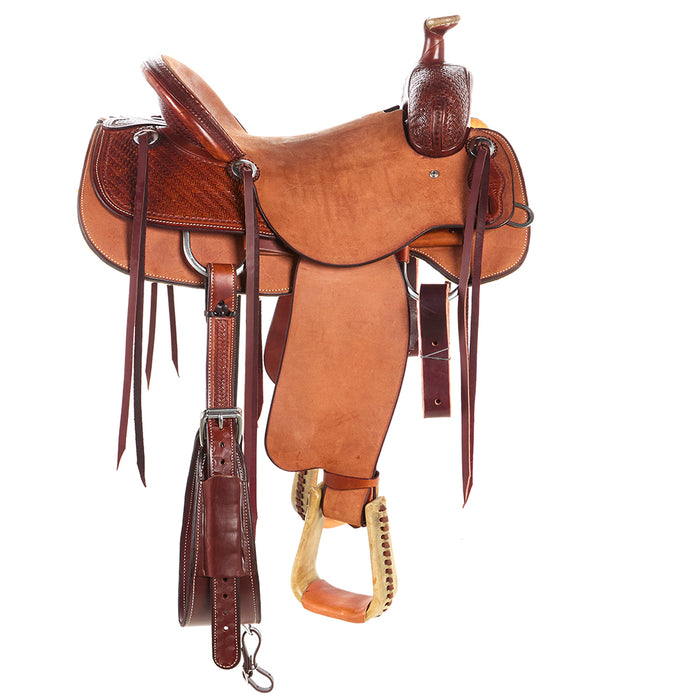 Scott Thomas Custom Saddles 16in 1/4 Breed Bamboo Stamp Rancher Saddle