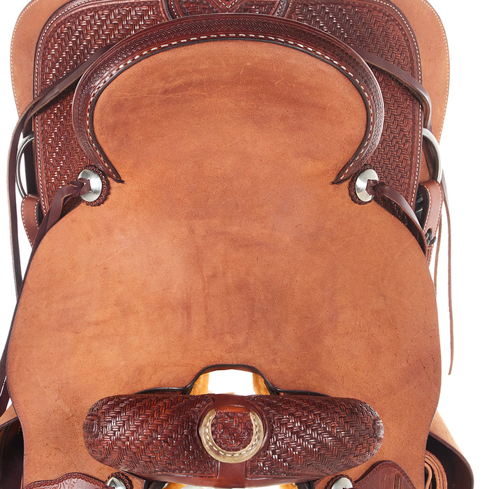 Scott Thomas Custom Saddles 16in 1/4 Breed Bamboo Stamp Rancher Saddle
