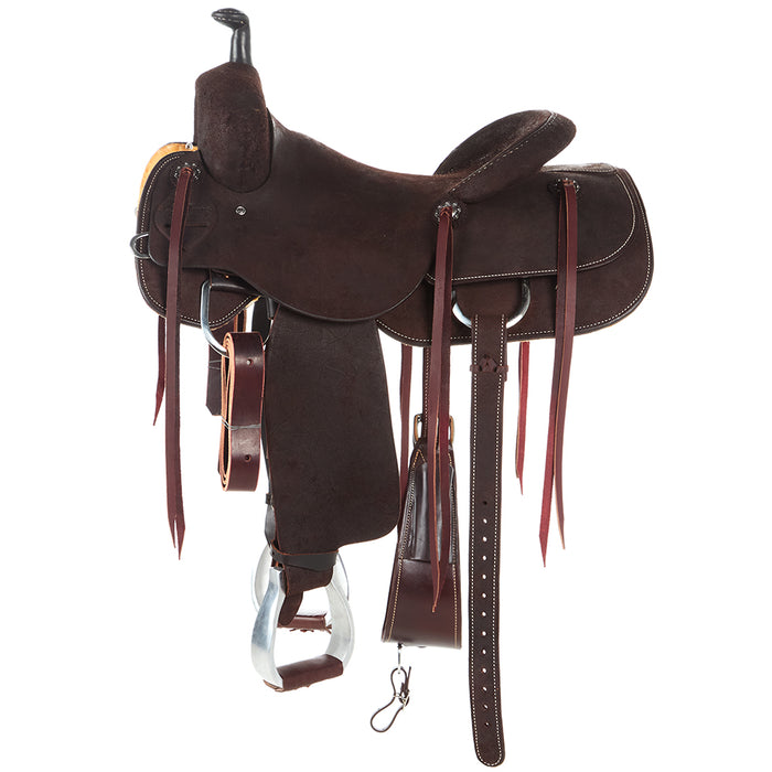 Scott Thomas Custom Saddles 16in Chocolate Roughout Ranch Cutting Saddle