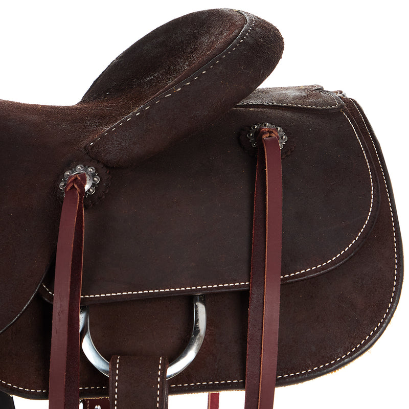 Scott Thomas Custom Saddles 16in Chocolate Roughout Ranch Cutting Saddle