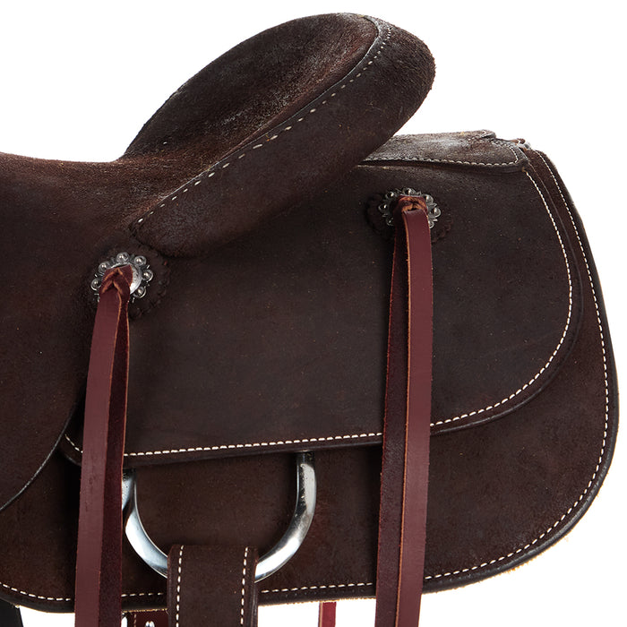 Scott Thomas Custom Saddles 16in Chocolate Roughout Ranch Cutting Saddle