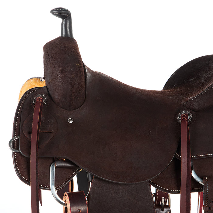 Scott Thomas Custom Saddles 16in Chocolate Roughout Ranch Cutting Saddle