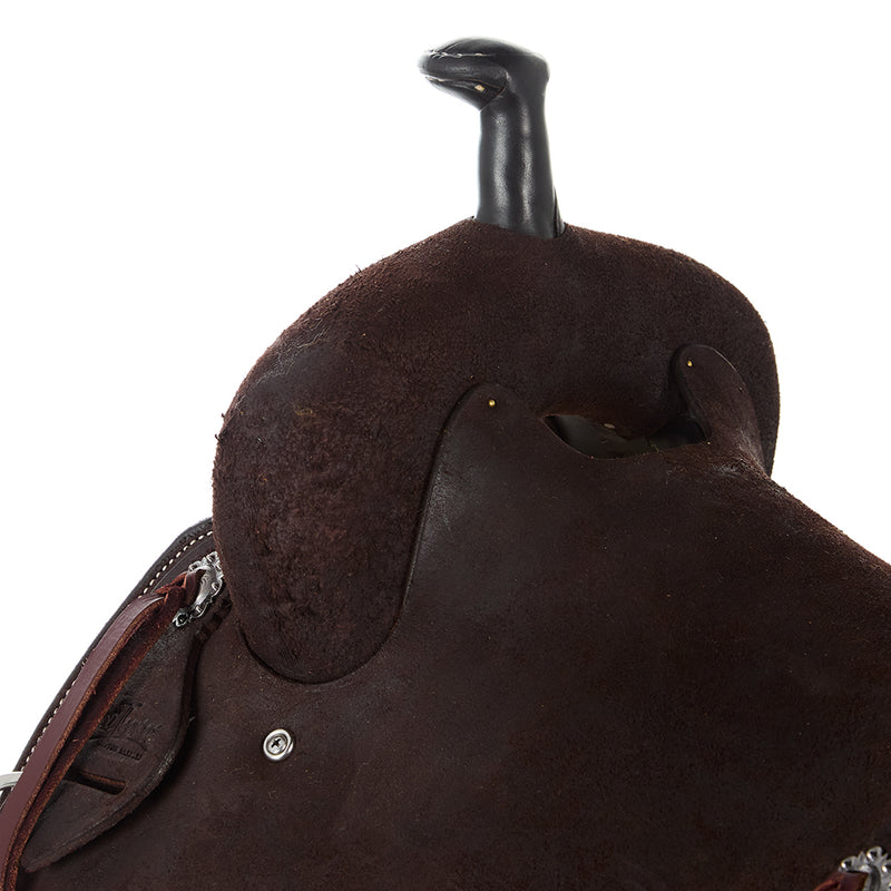 Scott Thomas Custom Saddles 16in Chocolate Roughout Ranch Cutting Saddle