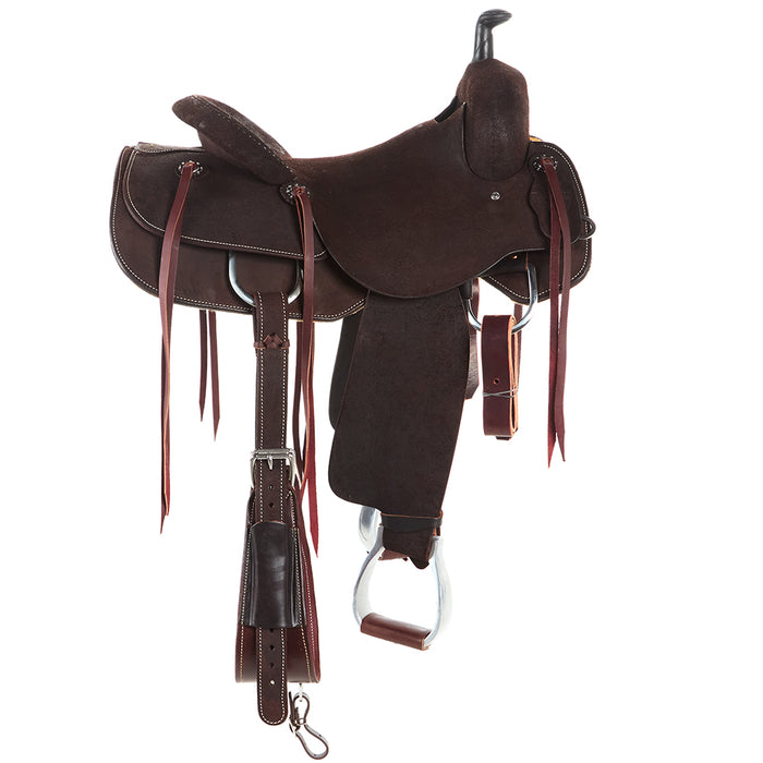 Scott Thomas Custom Saddles 16in Chocolate Roughout Ranch Cutting Saddle