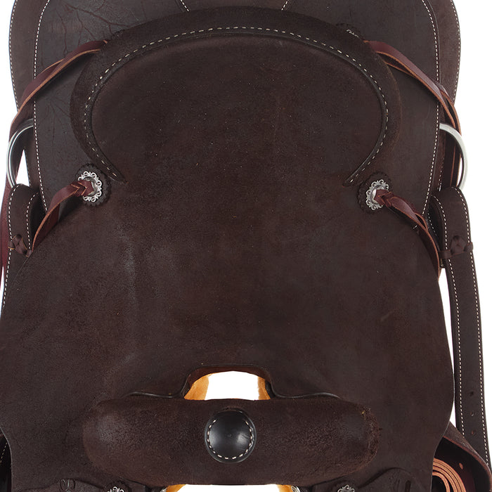 Scott Thomas Custom Saddles 16in Chocolate Roughout Ranch Cutting Saddle