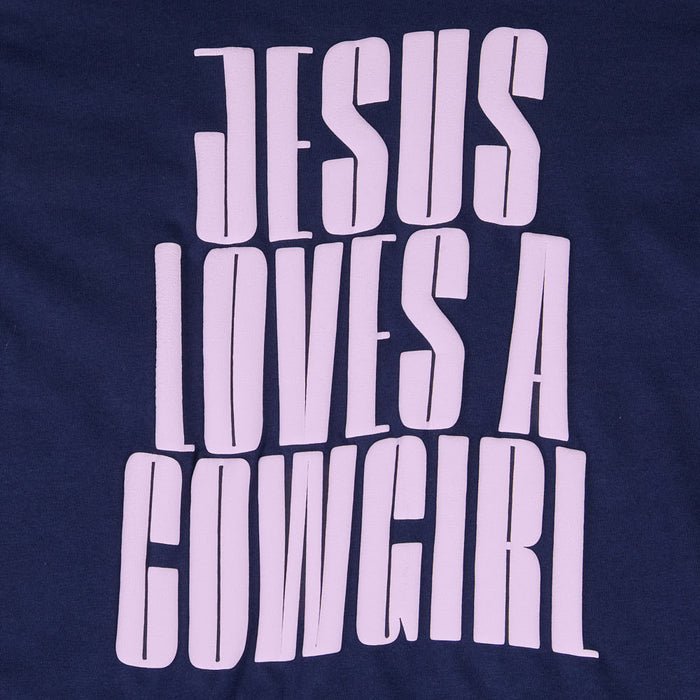Summer Tees Girl's Jesus Loves A Cowgirl Tee Shirt