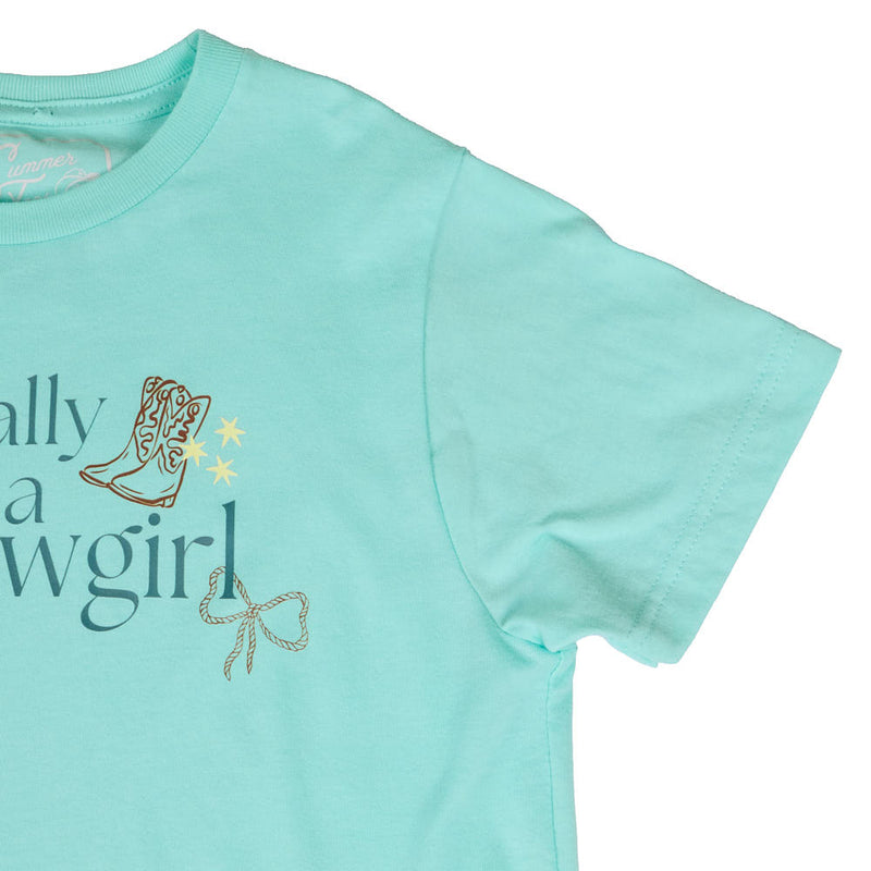Summer Tees Girl's Literally Just A Cowgirl Tee Shirt