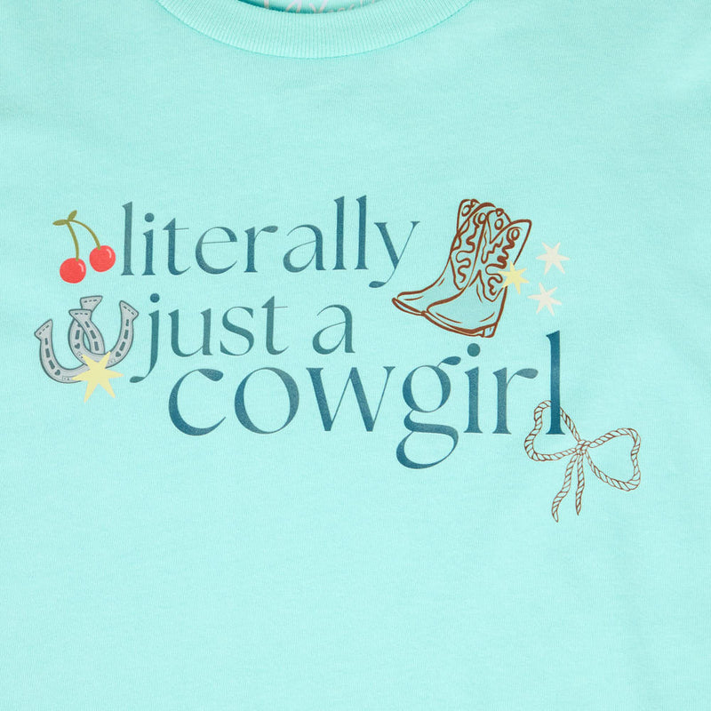 Summer Tees Girl's Literally Just A Cowgirl Tee Shirt