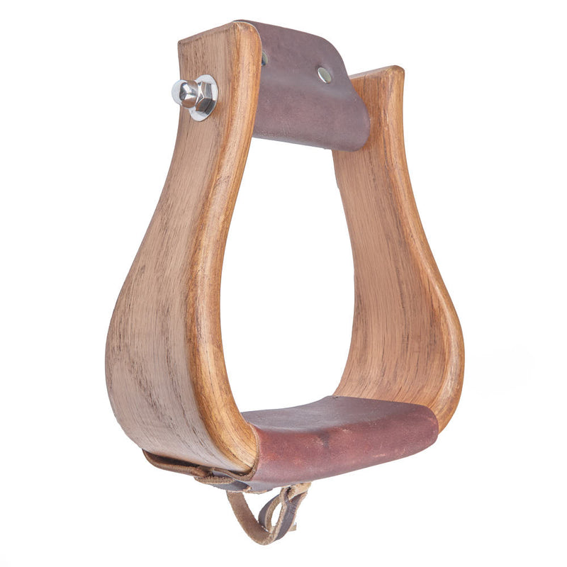 NRS 3in Ranchman Flat Bottom Wood Stirrups