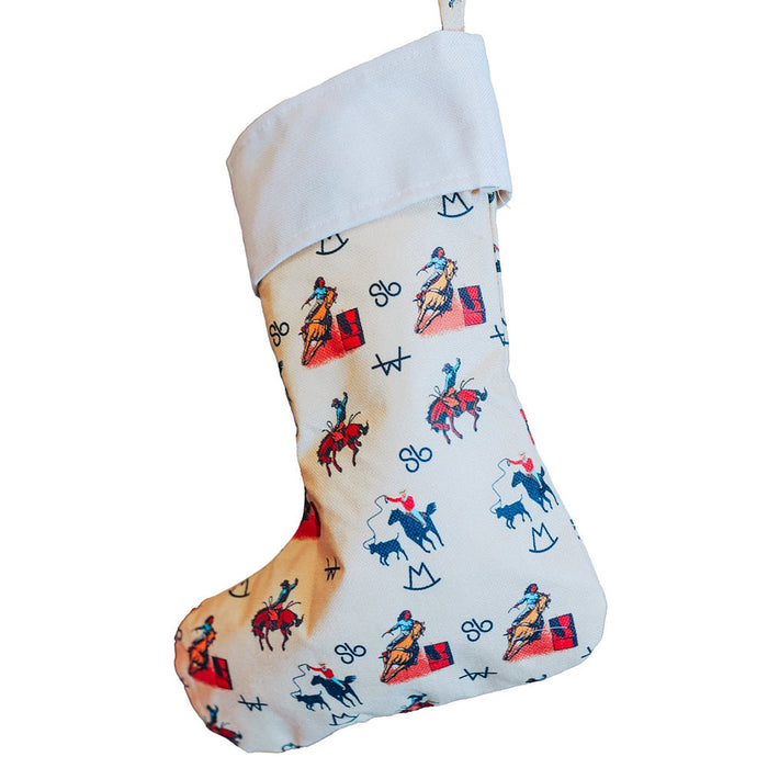 The Front Porch Label Vintage Cowboy Christmas Stocking