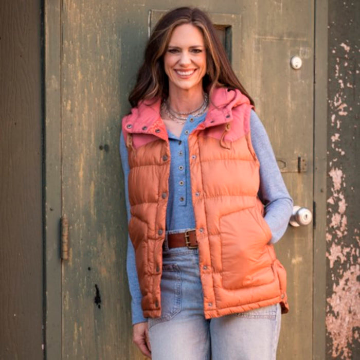 STS Ranchwear Womens Pink/Orange Vest