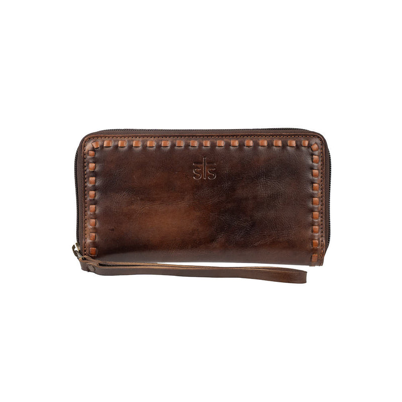 STS Ranchwear Bandera Chocolate Berkley Bifold Wristlet