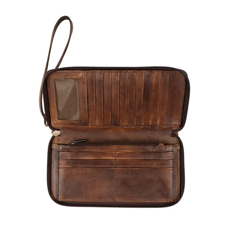 STS Ranchwear Bandera Chocolate Berkley Bifold Wristlet