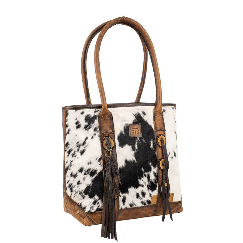 STS Ranchwear Guadalupe Cowhide Palomino Tote