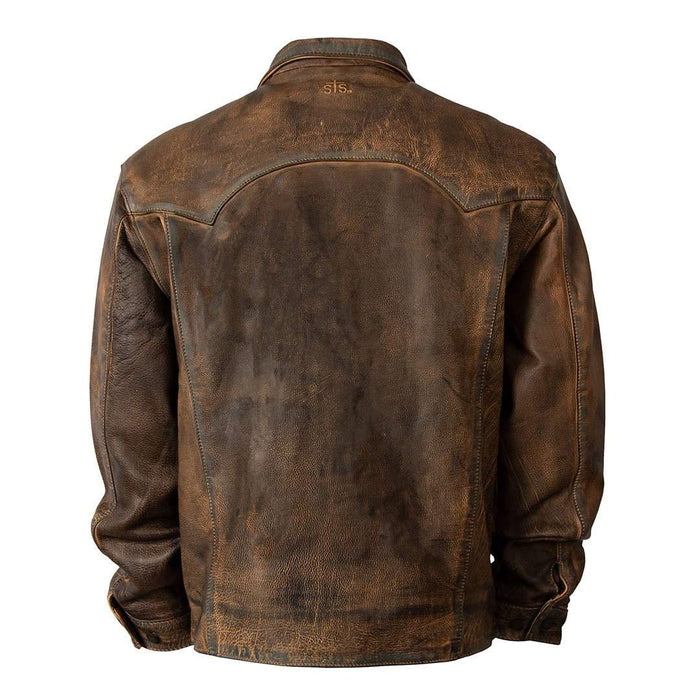 Creed Wear Men's Decatur Leather Jacket - Brown / 3XL