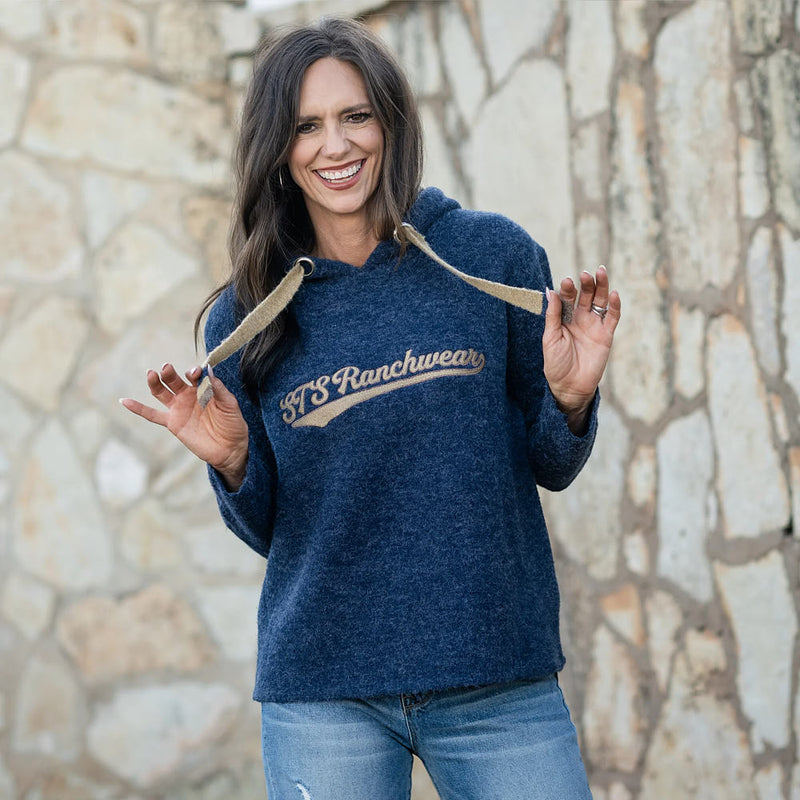 STS Ranchwear Women's Riley Navy & Tan Hoodie
