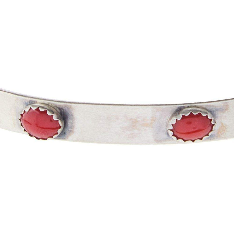 NRS Sterling Silver Coral Bangle