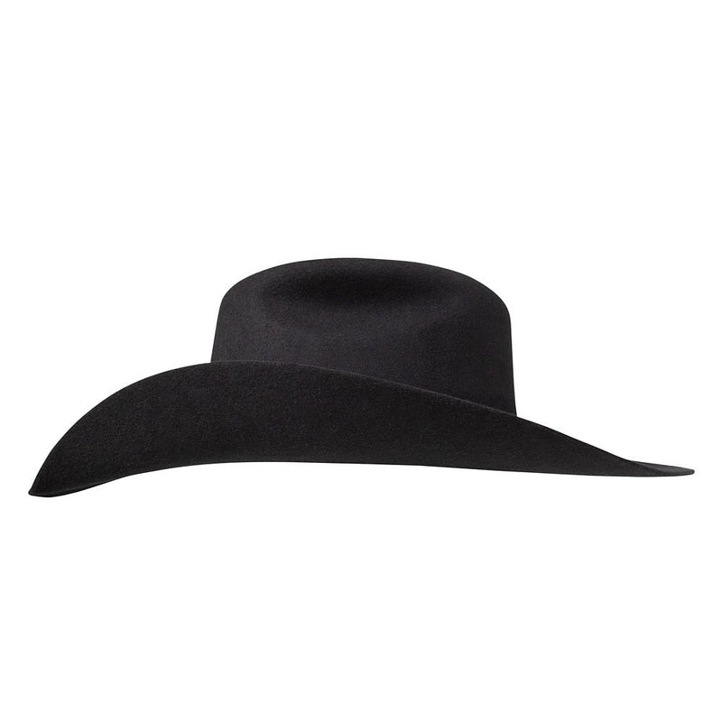 Stetson Hats 3X Black Fullerton 4 1/4in Brim Precreased Hat