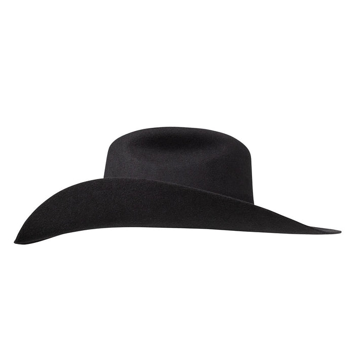Stetson Hats 3X Black Fullerton 4 1/4in Brim Precreased Hat