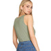 She & Sky Women's Cactus Green Sleeveless Bodysuit