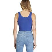 She & Sky Women's Cobalt Blue Sleeveless Bodysuit