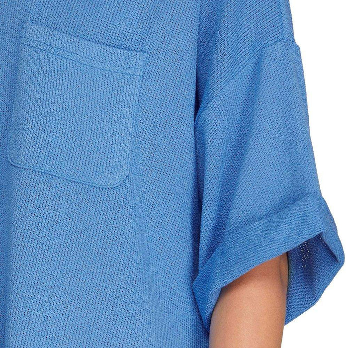 She & Sky Women's Diva Blue Drop Sweater Top