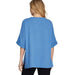 She & Sky Women's Diva Blue Drop Sweater Top