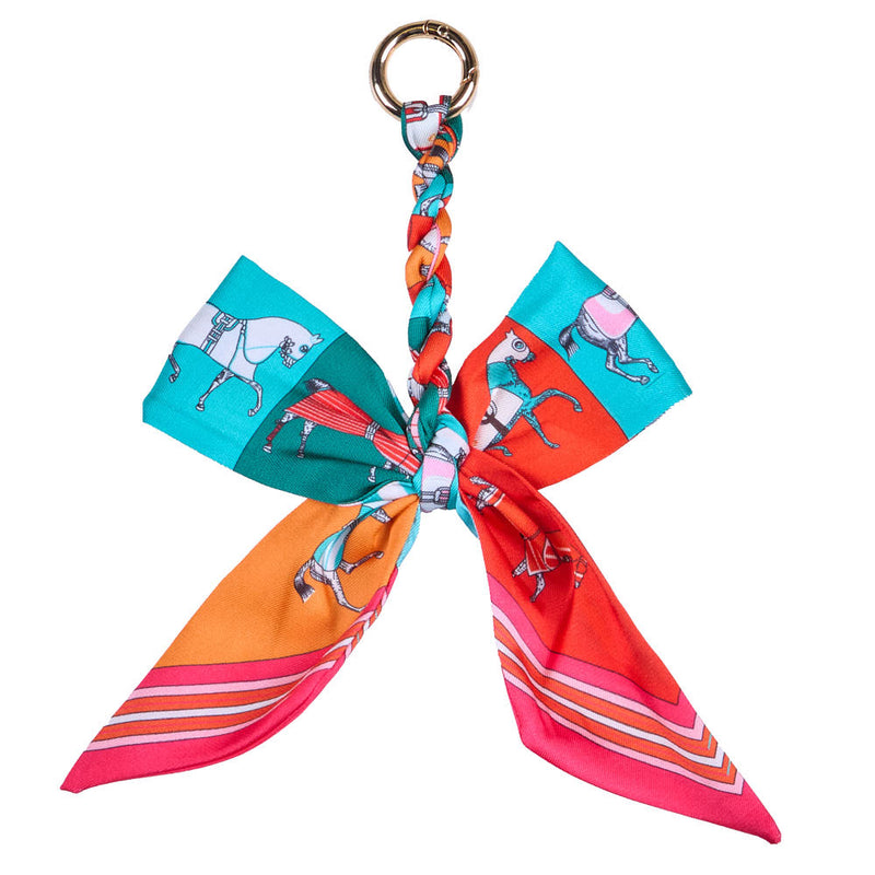 NRS Multicolored Marching Horse Bow Keychain
