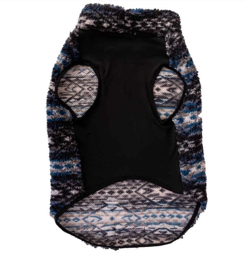 Wrangler Sherpa Pullover Blue Southwest Dog Apparel
