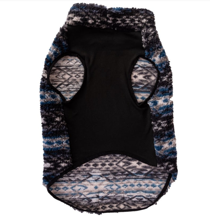 Wrangler Sherpa Pullover Blue Southwest Dog Apparel