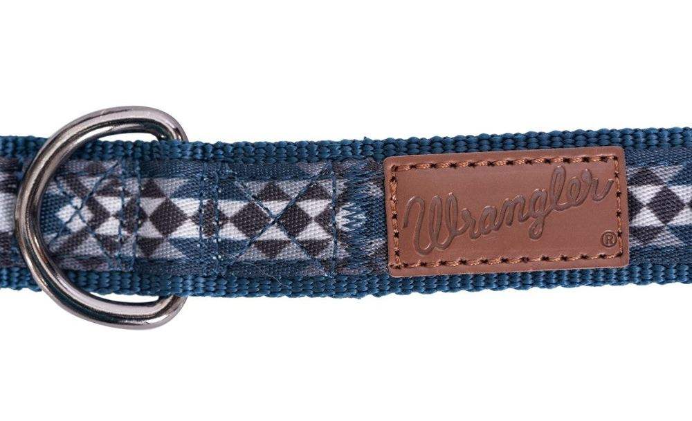 Wrangler Southwest Overlay Blue Dog Collar