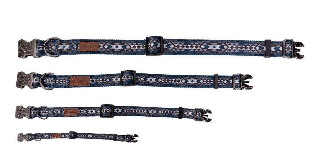 Wrangler Southwest Overlay Blue Dog Collar