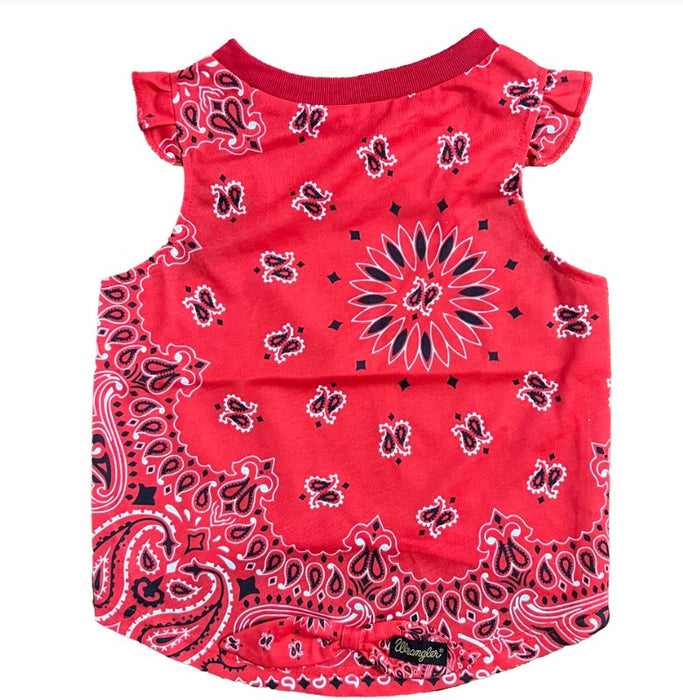Wrangler Red Paisley Bandana Dog Shirt