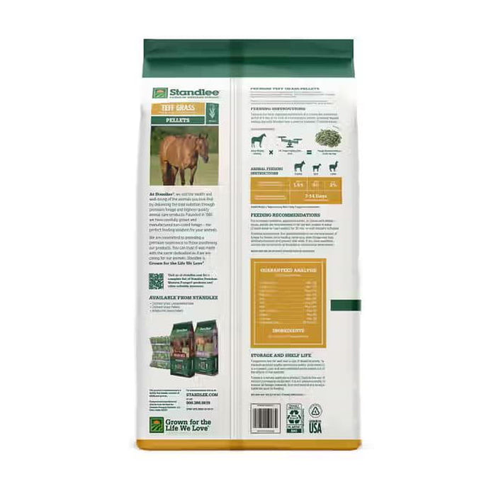 Standlee Premium Products Teff Grass Pellets 40LB