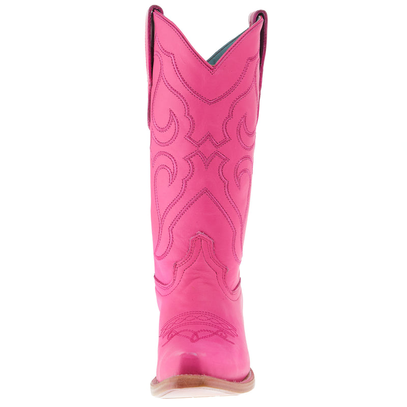 Corral Kids Fuchsia Leather Embroidery 11 In Pink Nappa Shahara Top Boot