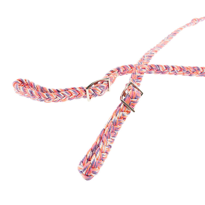 Tomahawk Orange Nylon Knot 3 Plait Rein