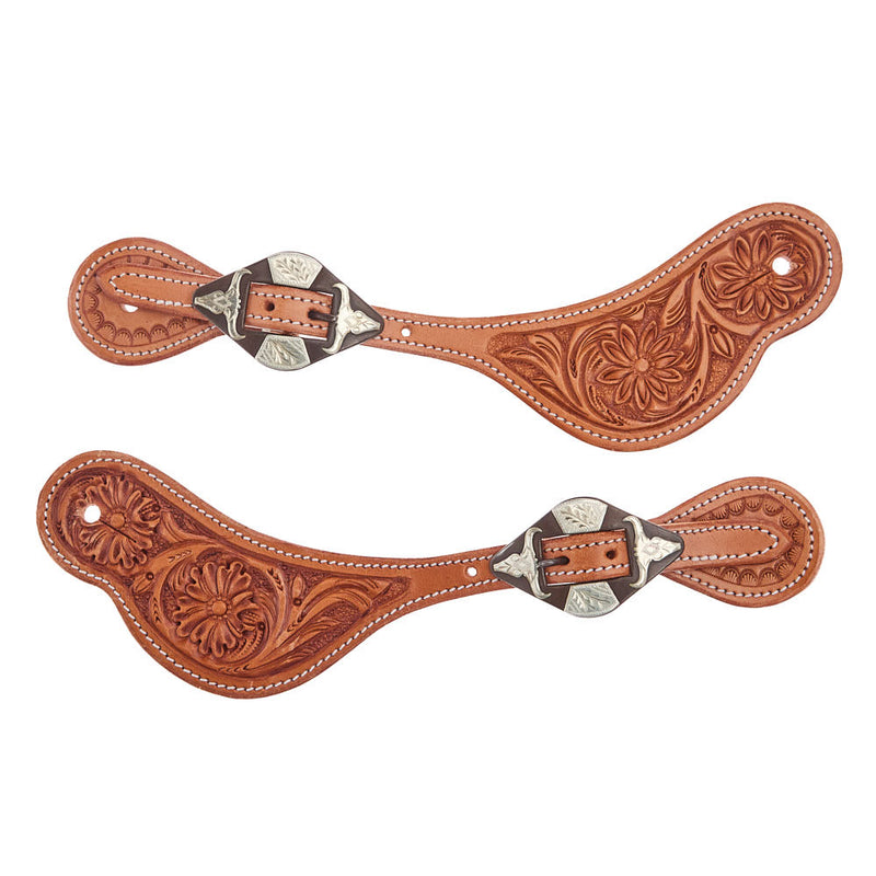 Tomahawk Scolloped Floral Spur Straps