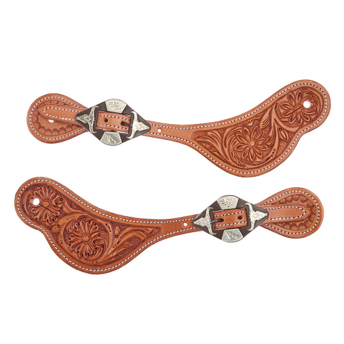 Tomahawk Scolloped Floral Spur Straps