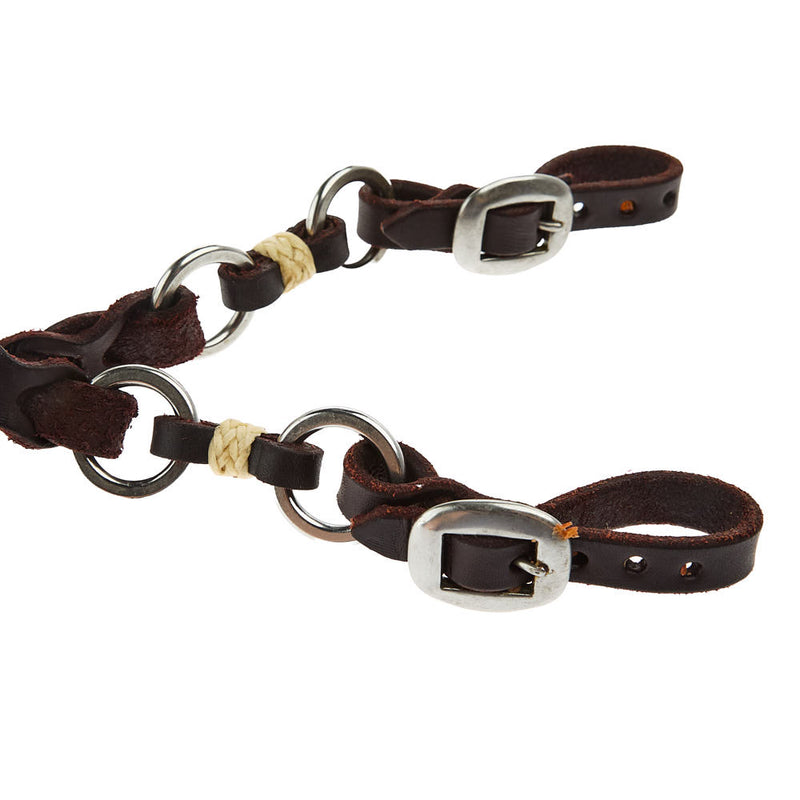 Tomahawk Rope Rein with Rings and Rawhide with Buckle End