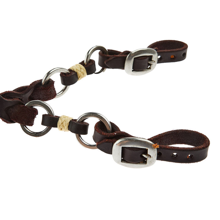 Tomahawk Rope Rein with Rings and Rawhide with Buckle End