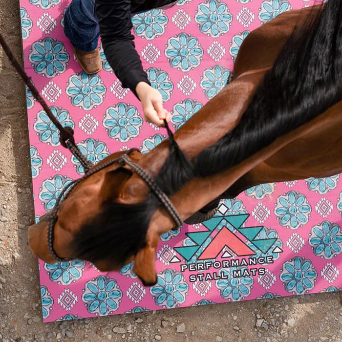 Performance Stall Mats Pink Squash Blossom 5x10 Stall Mat
