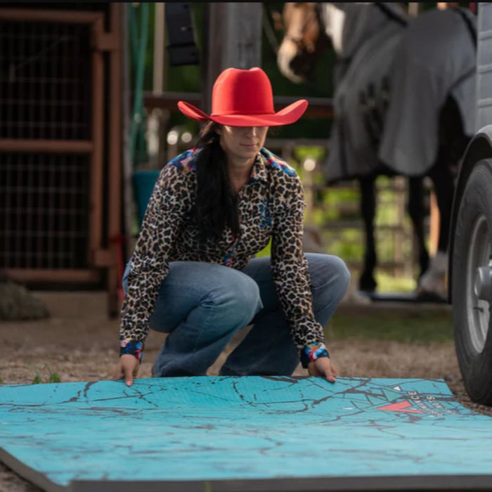 Performance Stall Mats Turquoise 5x10